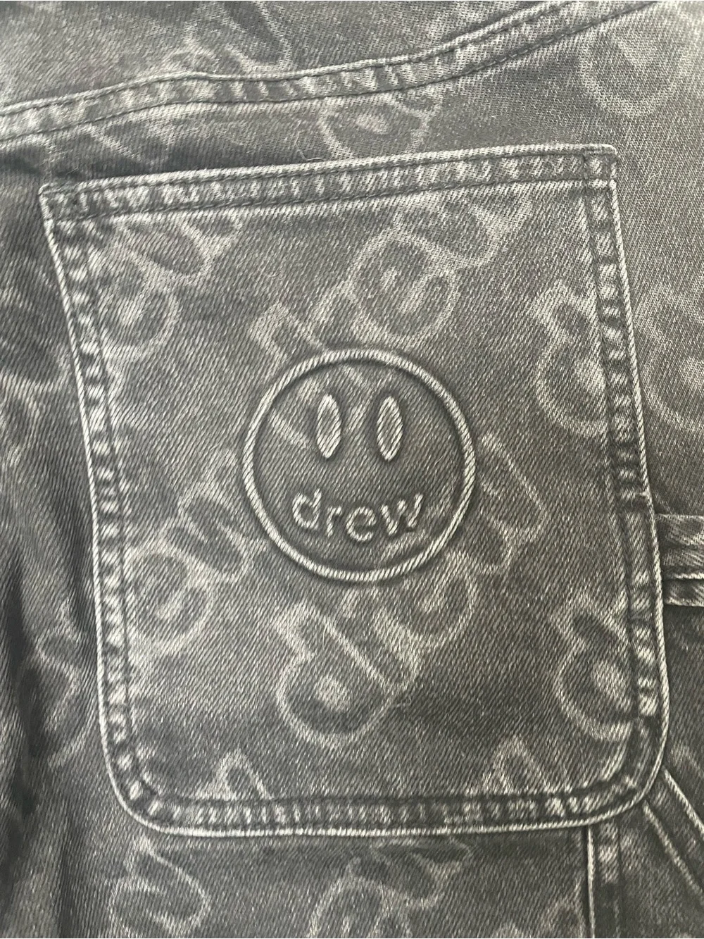 drew house drew print pants black DR-FW22-521 Size 30